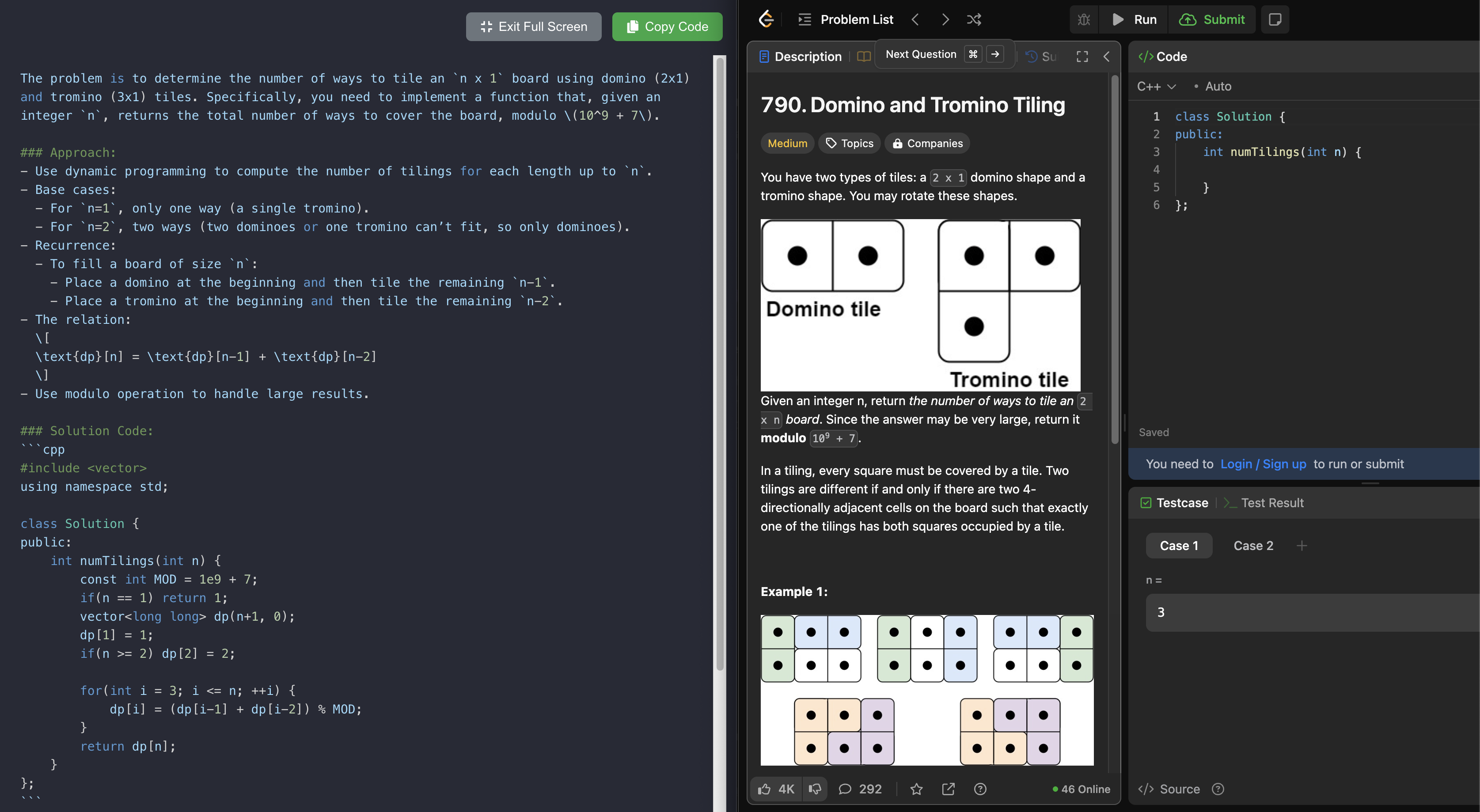 Interview Maverick showing a coding problem in Chrome on one screen and the AI solution on a separate dashboard screen - ideal for coding interviews and LeetCode prep.